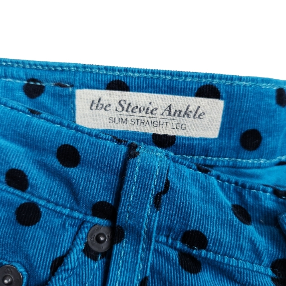 Adriano Goldschmied AG Stevie Ankle Slim Straight Leg Polka Dot Women's Size 25 - Picture 11 of 12